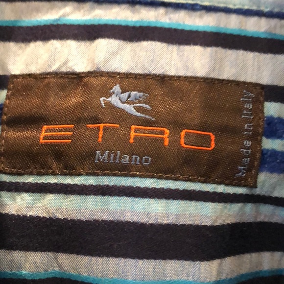 ETRO Blue Striped Shirt - Picture 5 of 6